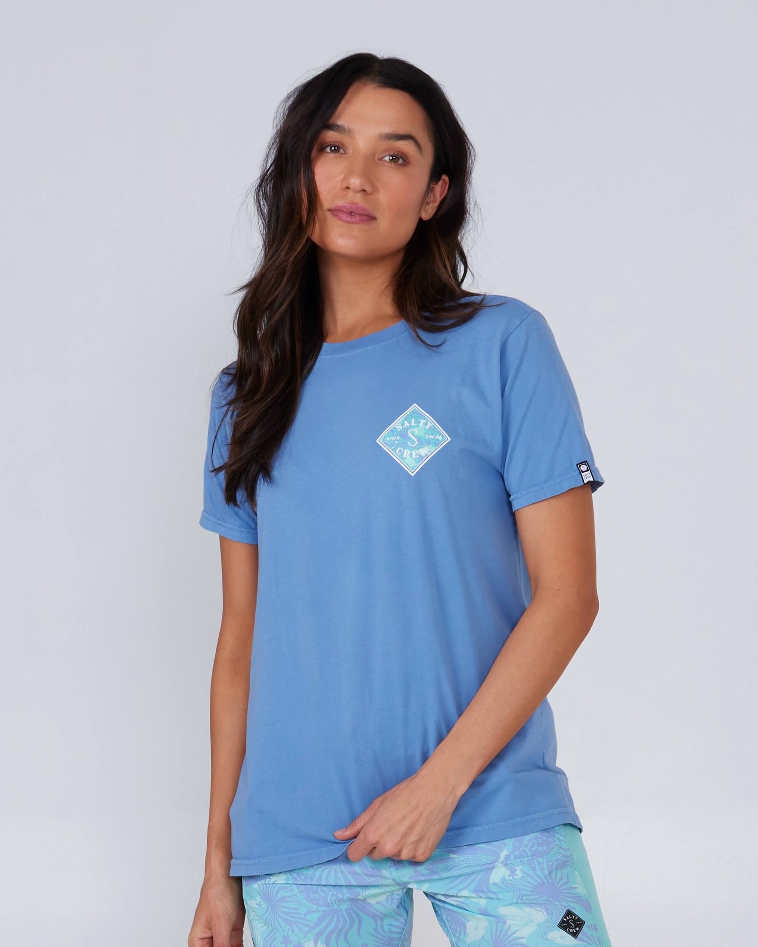 Salty Crew Womens - Printed Tippet Boyfriend Tee - Blue Dusk