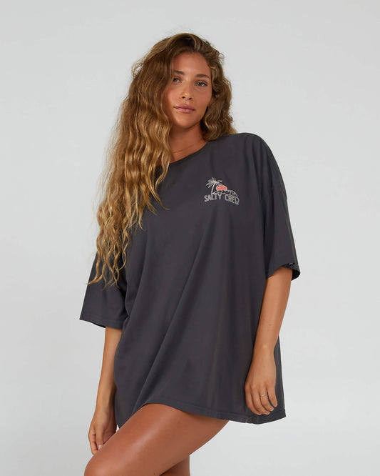 Salty Crew Womens - Joy Cover Up Tee - Charcoal