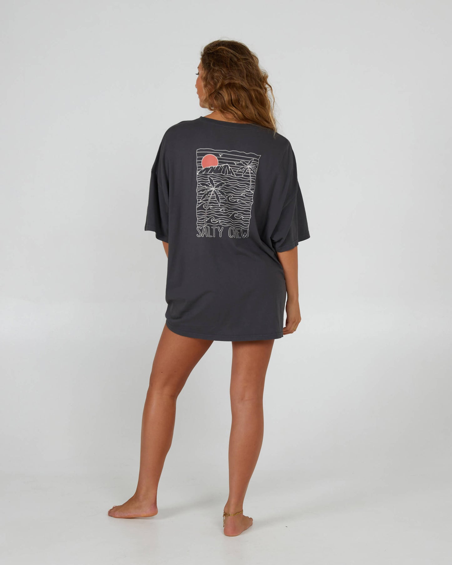 Salty Crew Womens - Joy Cover Up Tee - Charcoal