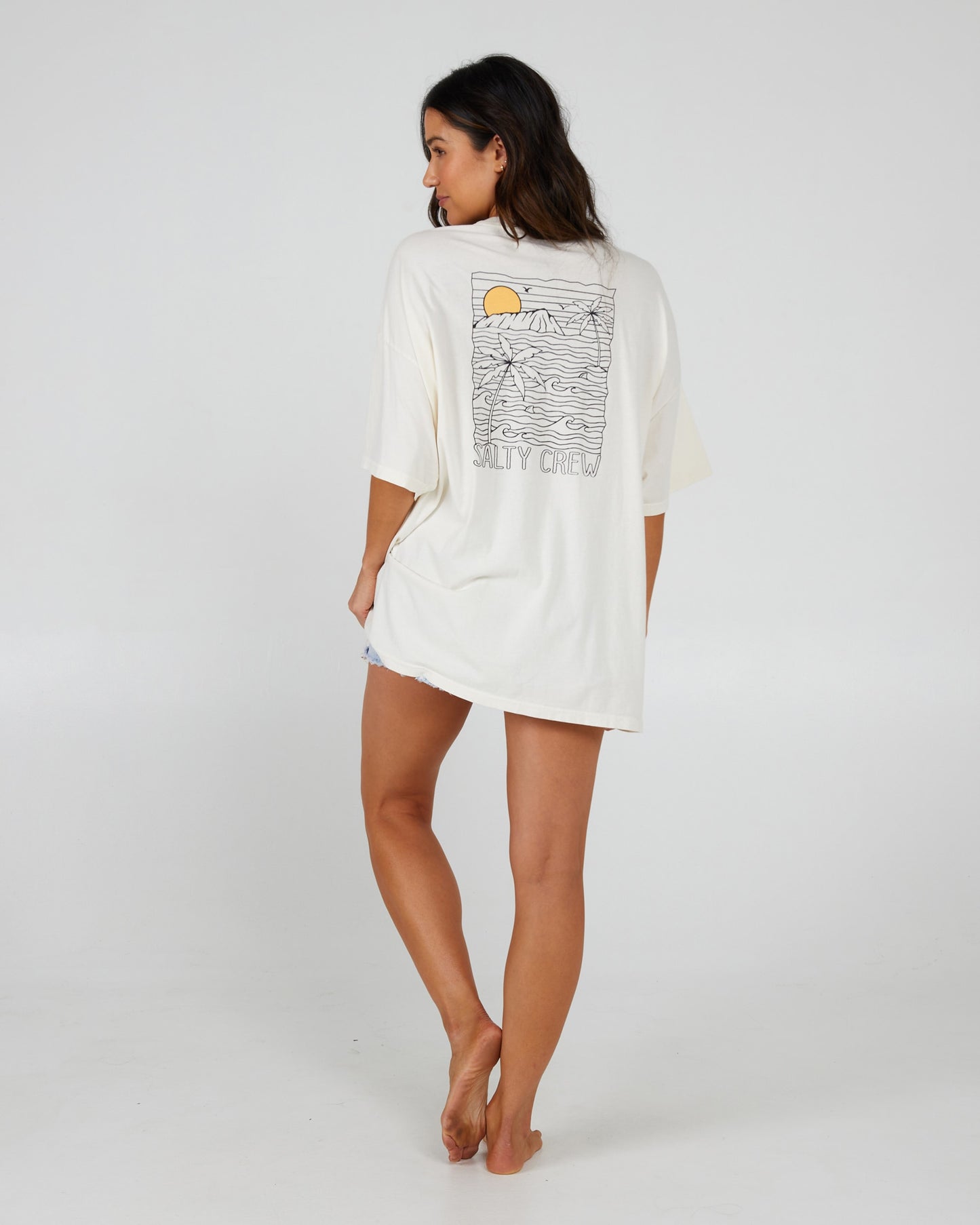 Salty Crew Womens - Joy Cover Up Tee - Off White