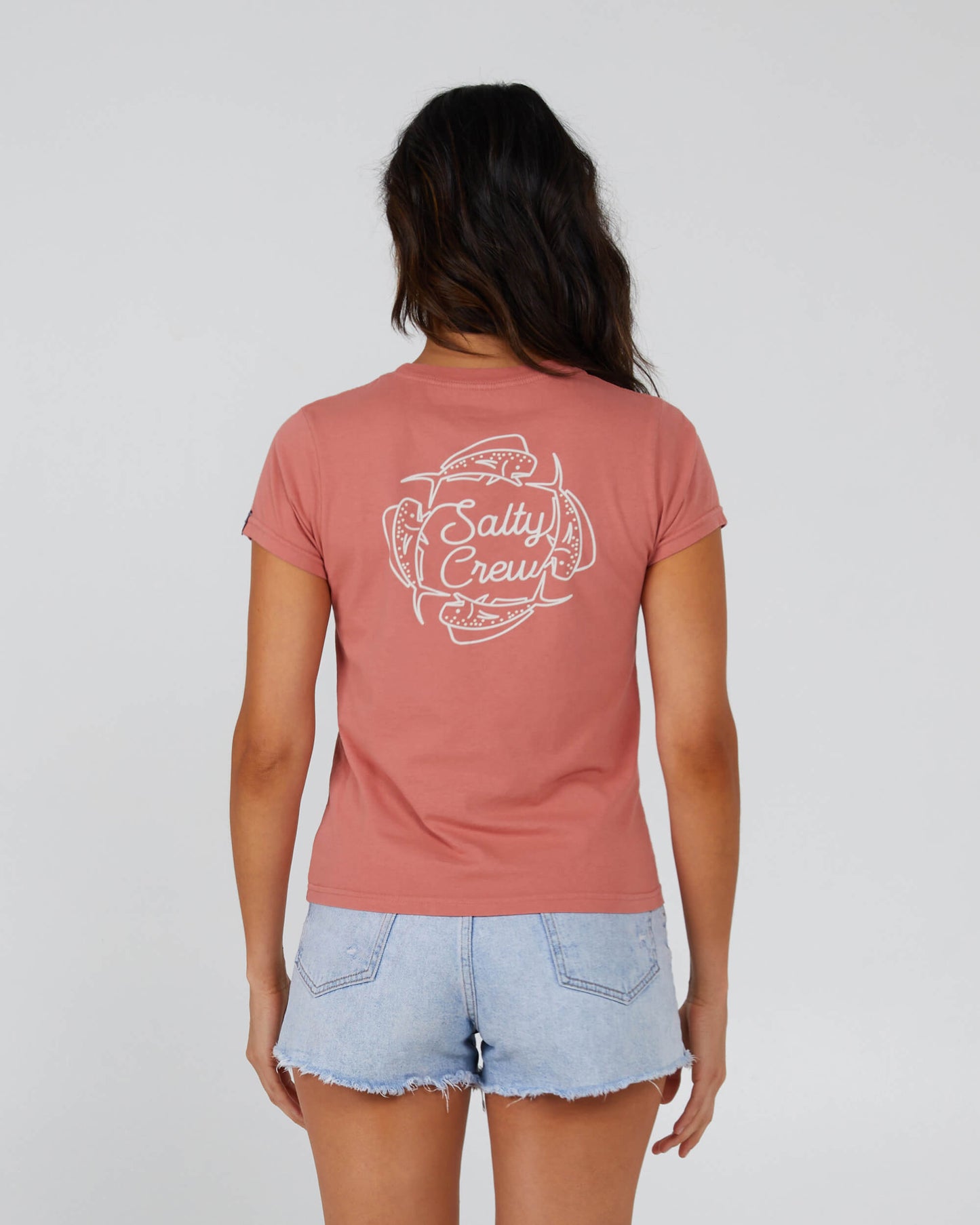 Salty Crew Womens - Drawn In Circles Modern Tee - Terracotta