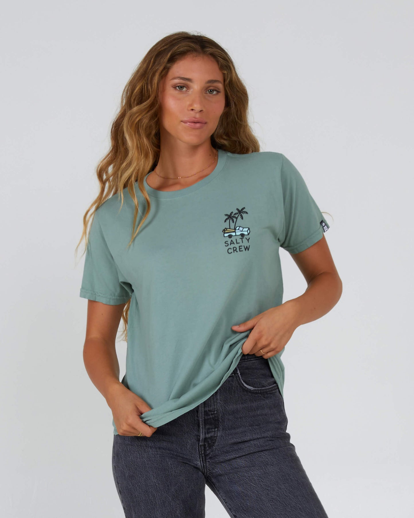 Salty Crew Womens - Lookout Boyfriend Tee - Sage