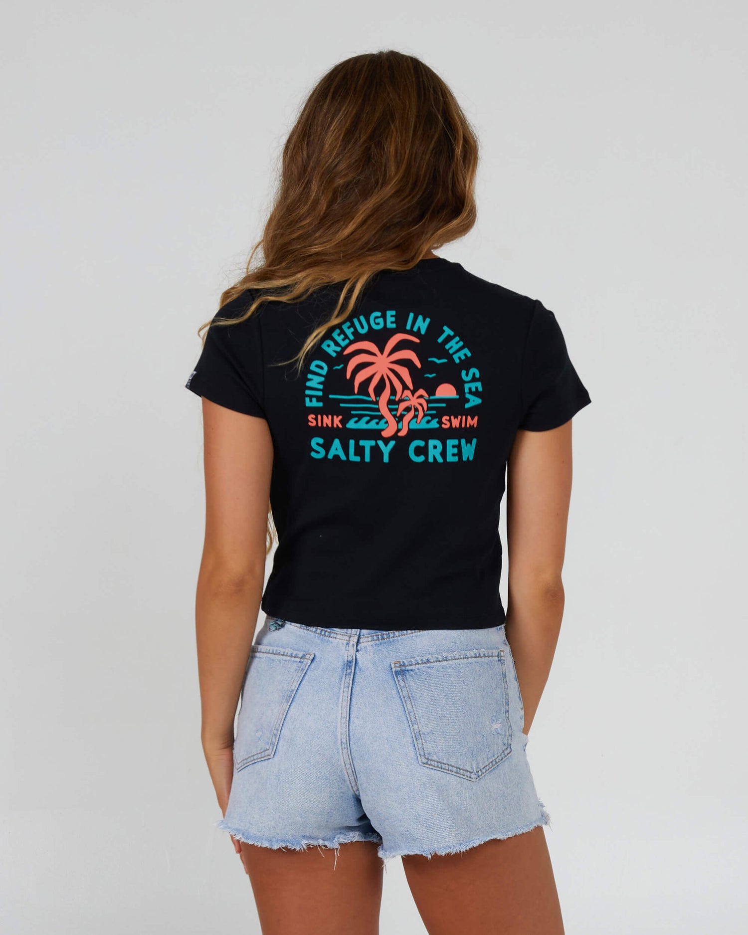 Salty Crew Womens - Good Times Baby Tee  - Black