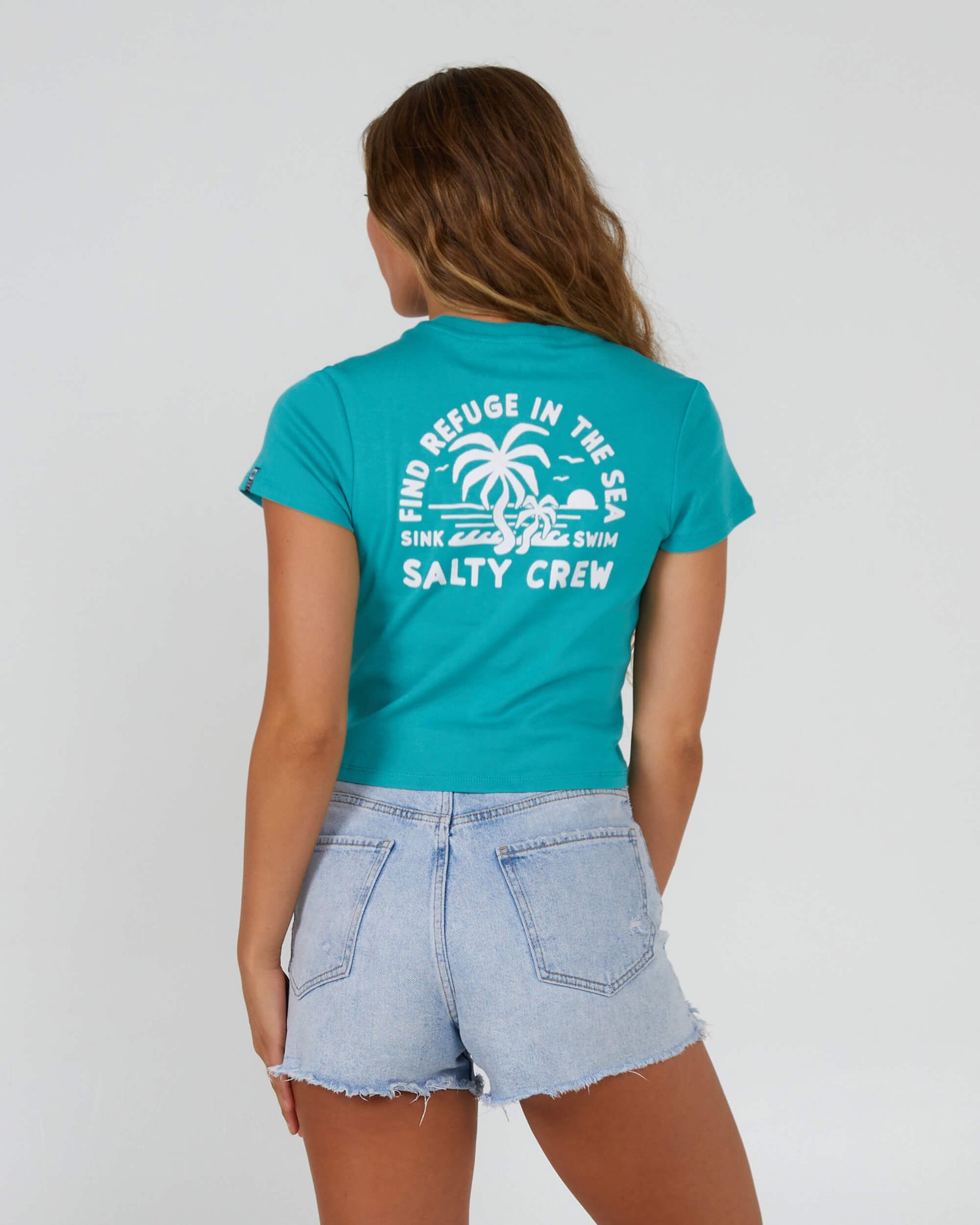 Salty Crew Womens - Good Times Baby Tee - Sea Green