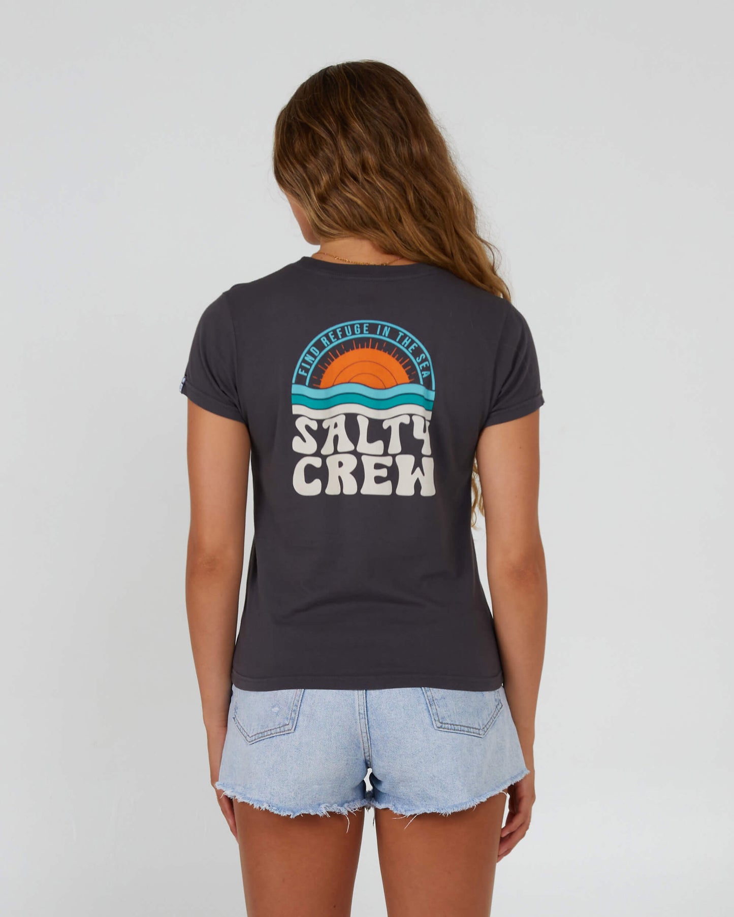 Salty Crew Womens - Sundown Modern Tee - Charcoal