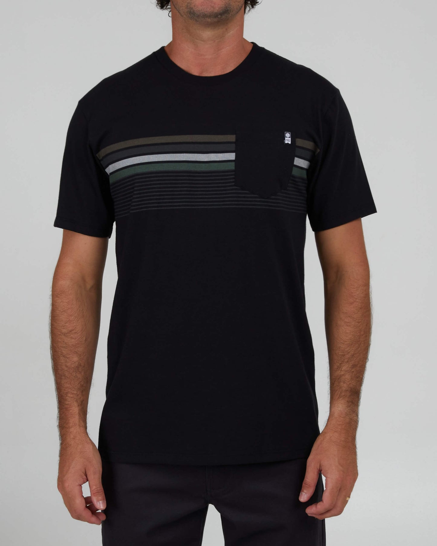 Salty Crew Men - Lineup Stripe Premium S/S Tee - Black