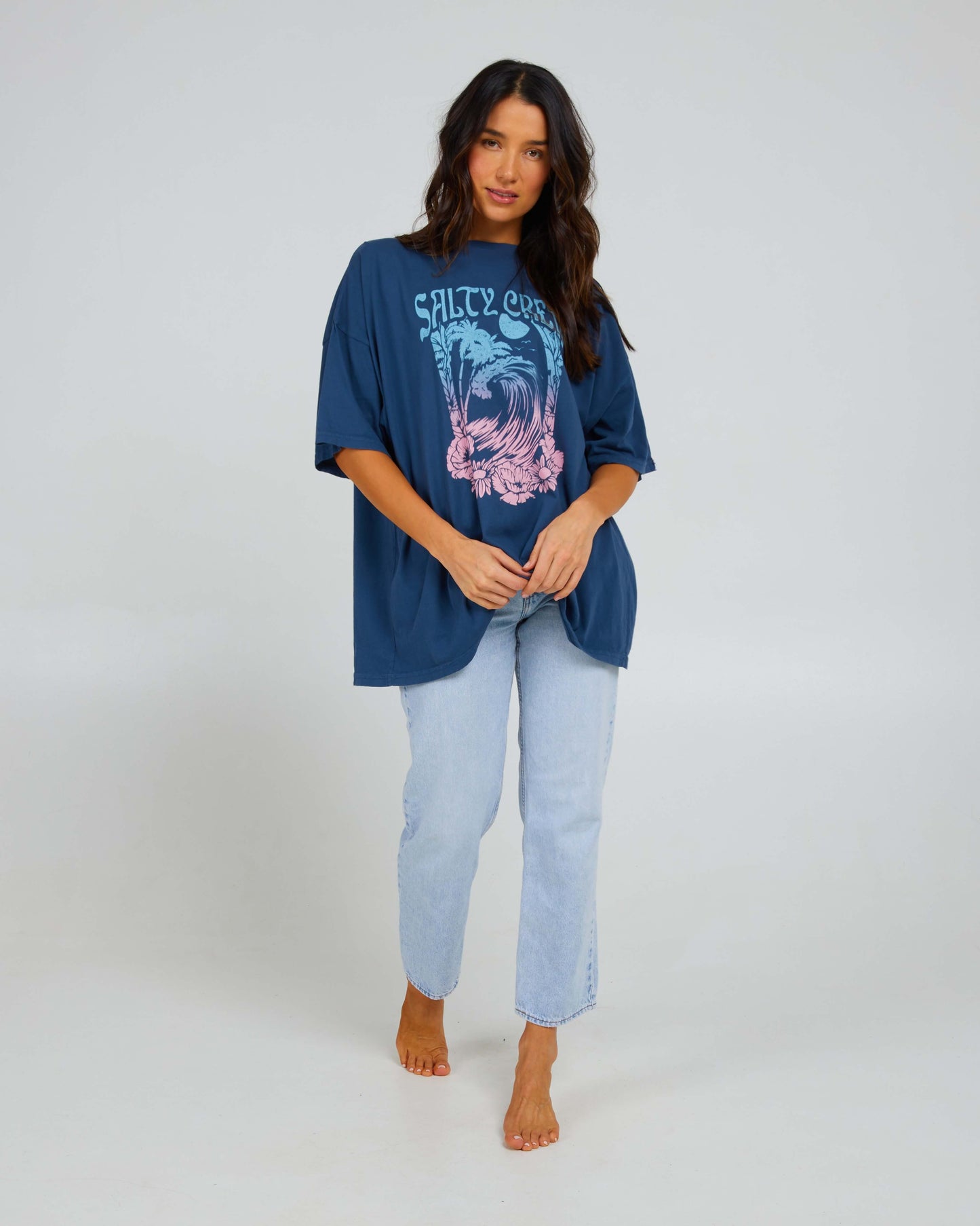 Salty Crew Womens - Big Wave Cover Up Tee - Denim