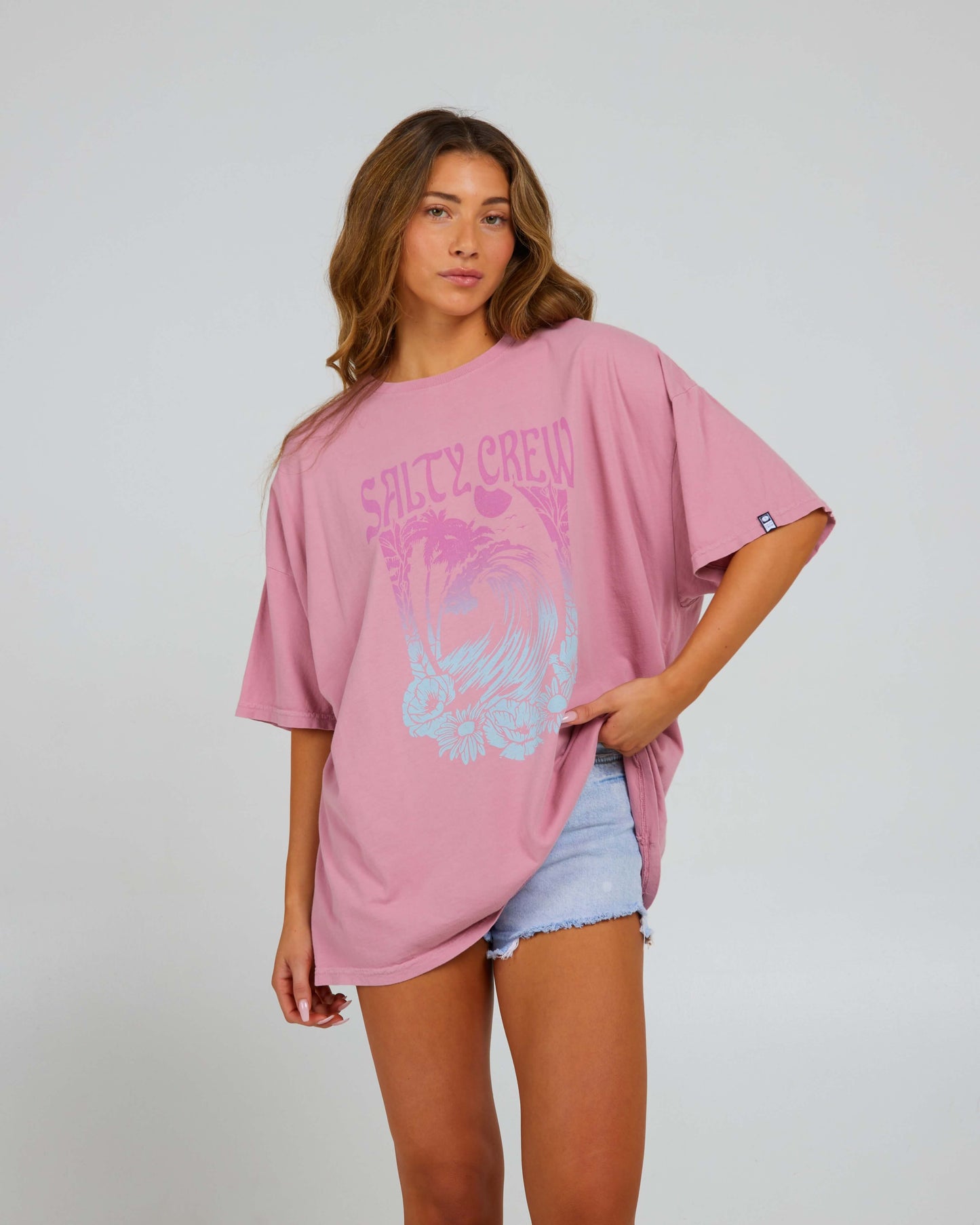 Salty Crew Womens - Big Wave Cover Up Tee - Warm Liliac