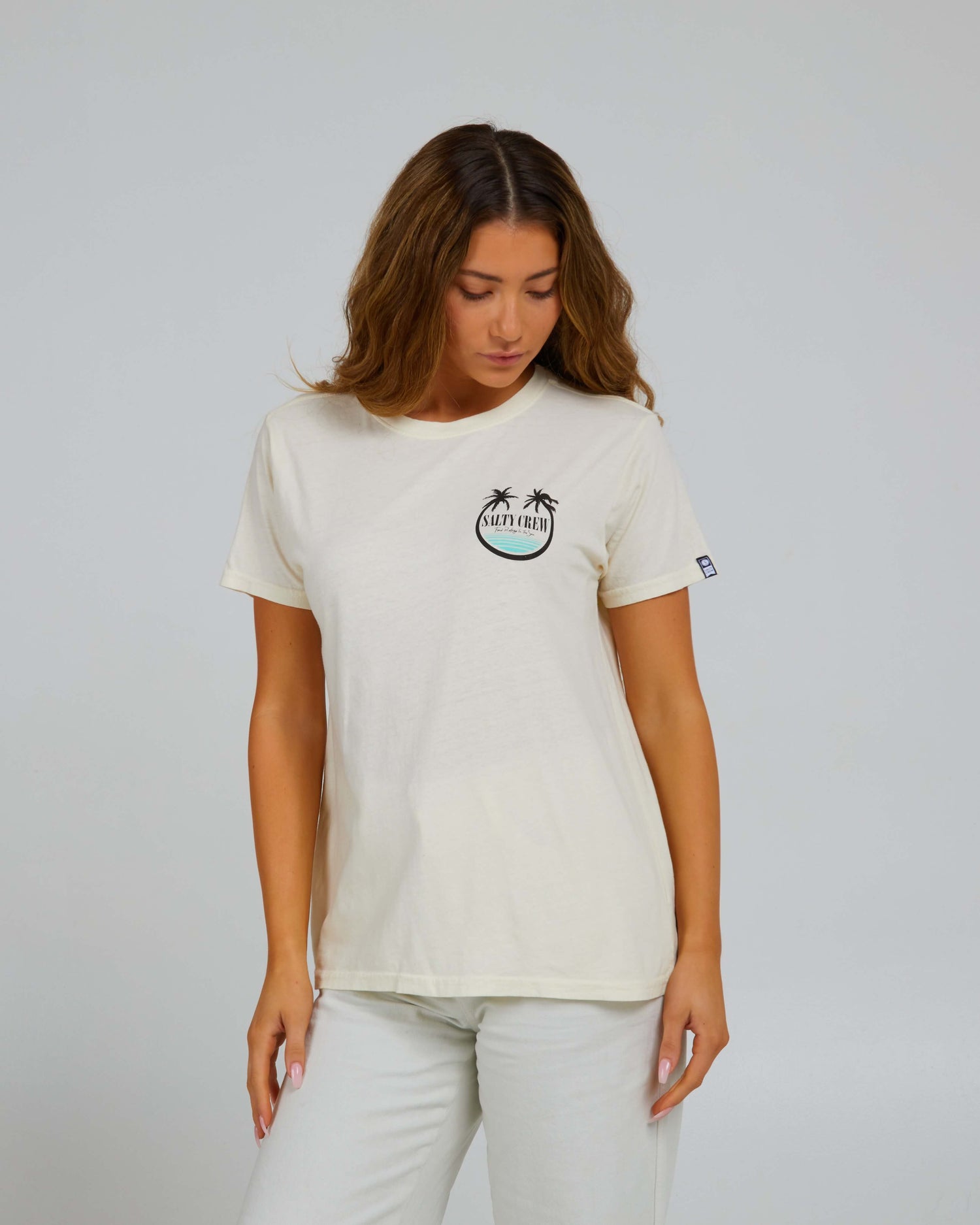 Salty Crew Womens - Shades Boyfriend Tee - Off White