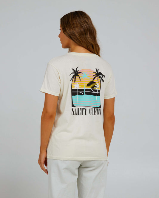 Salty Crew Womens - Shades Boyfriend Tee - Off White