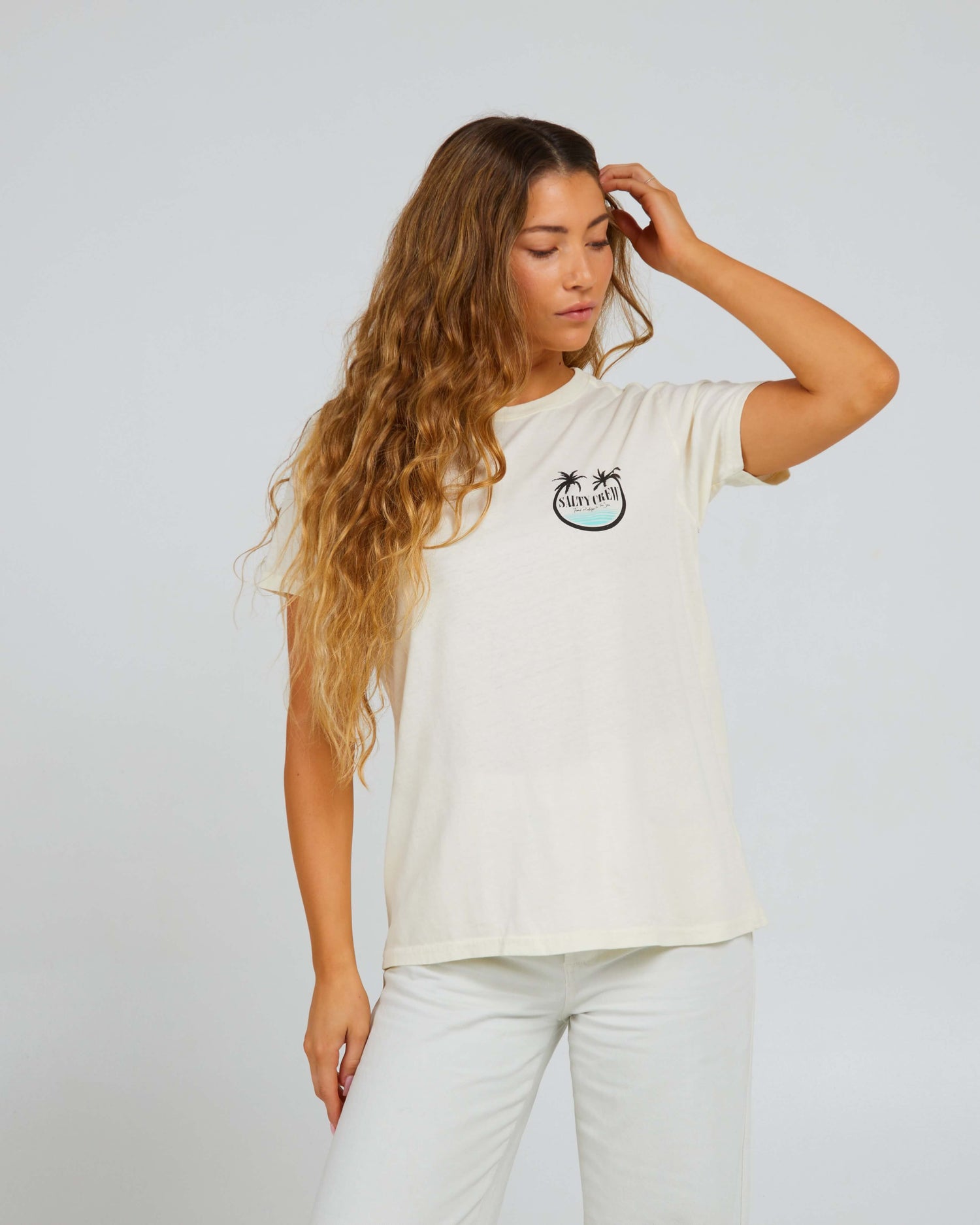 Salty Crew Womens - Shades Boyfriend Tee - Off White