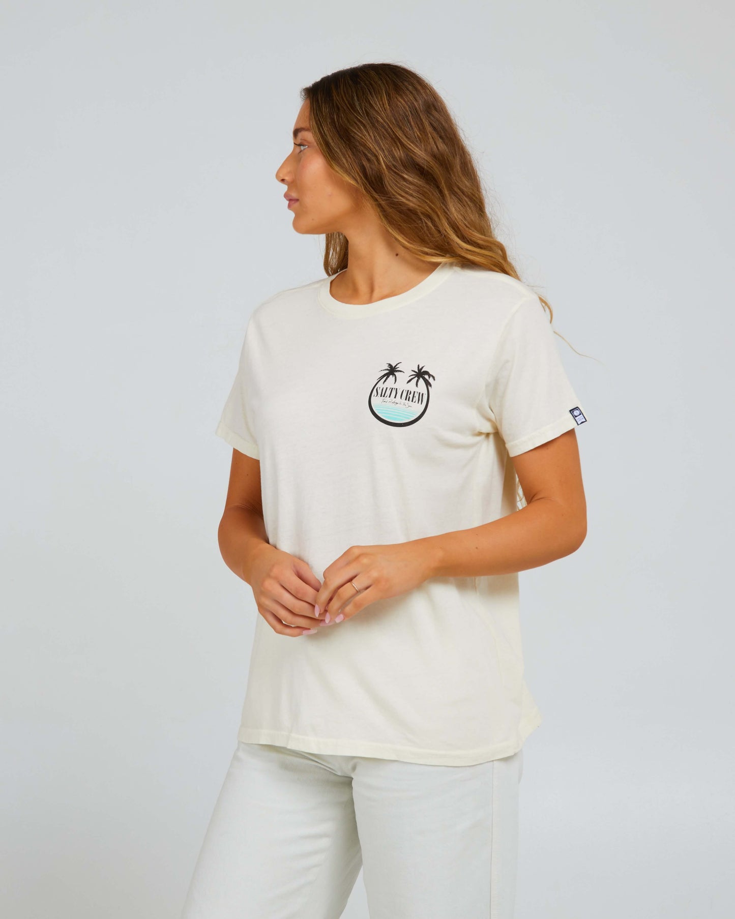 Salty Crew Womens - Shades Boyfriend Tee - Off White