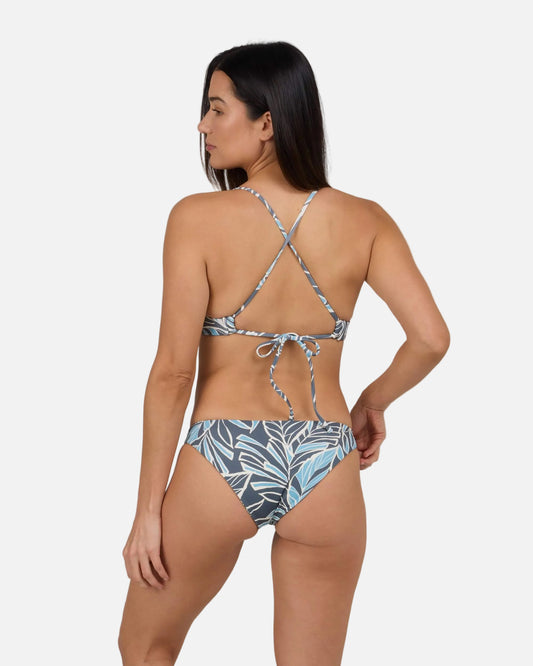 Salty crew SWIMWEAR Rattan Palms Rev Bralette - Fin Blue in Fin Blue