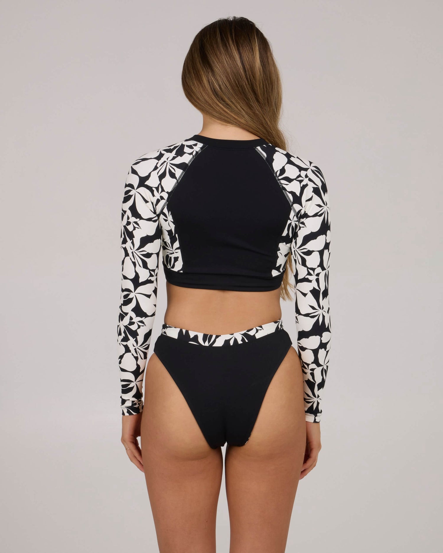 Salty crew SWIMWEAR Optical Ls Rashguard - Black in Black