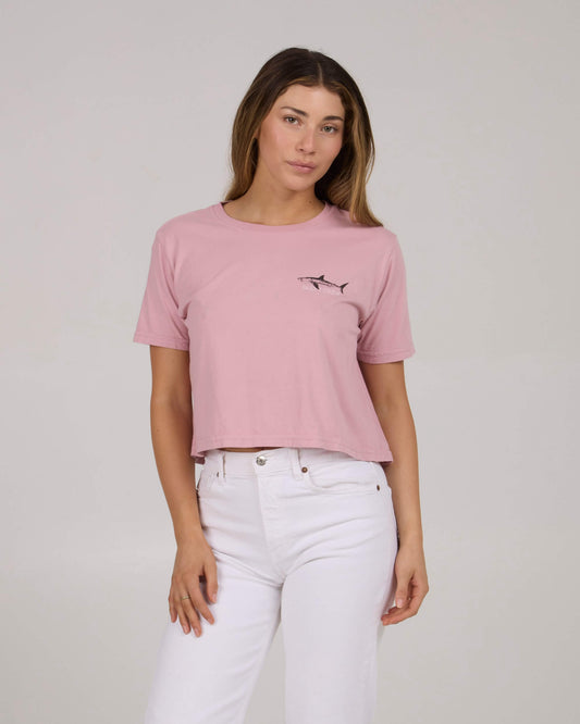 Salty crew T-SHIRTS S/S Brother Bruce Crop Tee - Warm Liliac in Warm Liliac