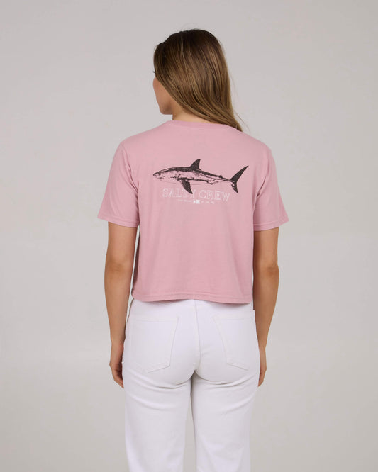 Salty crew T-SHIRTS S/S Brother Bruce Crop Tee - Warm Liliac in Warm Liliac