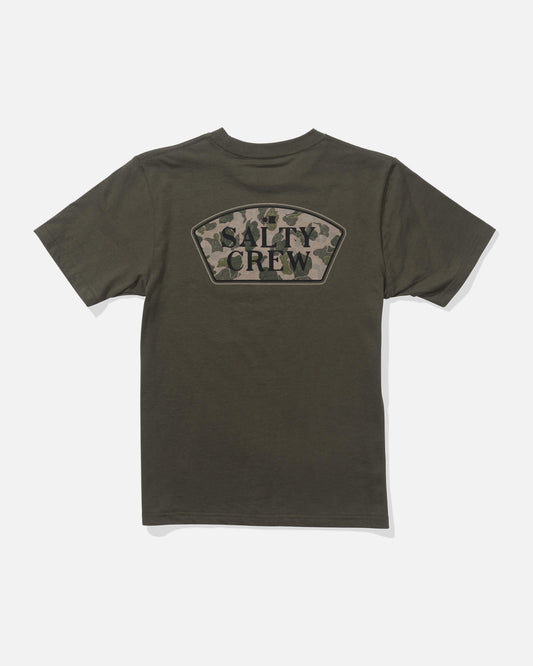 Salty crew T-SHIRTS S/S Filler Up  Ss Tee Kids - Dusty Olive in Dusty Olive