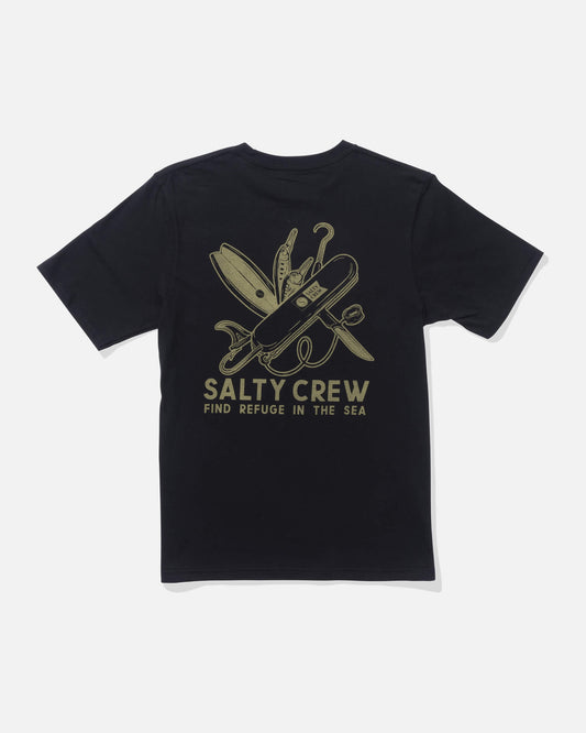 Salty crew T-SHIRTS S/S Pocket Knife  Ss Tee Kids - Black in Black