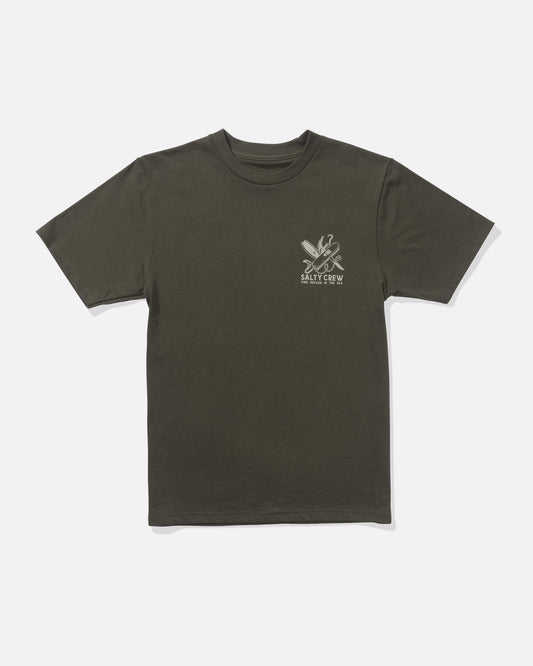 Salty crew T-SHIRTS S/S Pocket Knife  Ss Tee Kids - Dusty Olive in Dusty Olive