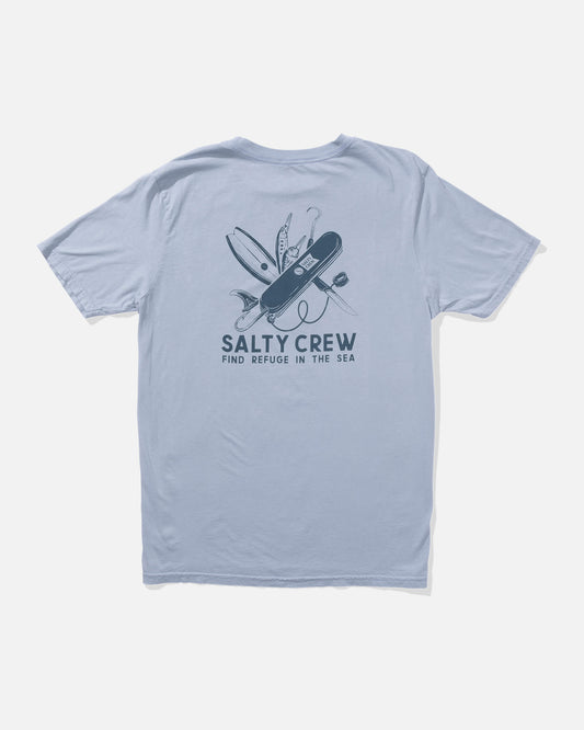 Salty crew T-SHIRTS S/S Pocket Knife Vintage Ss - Blue Fog in Blue Fog