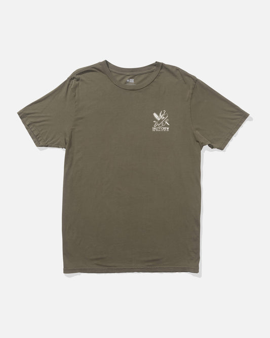 Salty crew T-SHIRTS S/S Pocket Knife Vintage Ss - Dusty Olive in Dusty Olive