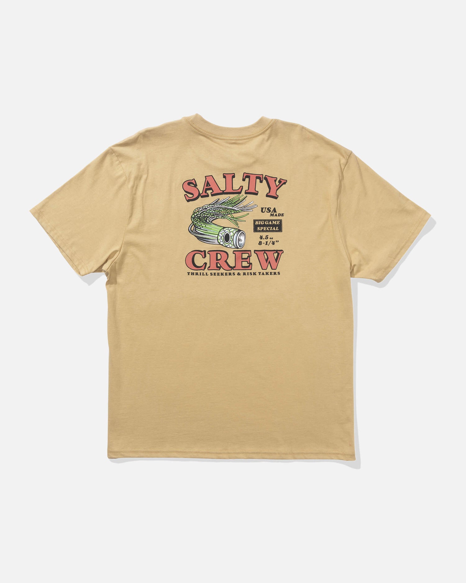 Salty crew T-SHIRTS S/S Lured Classic Ss Tee - Khaki in Khaki