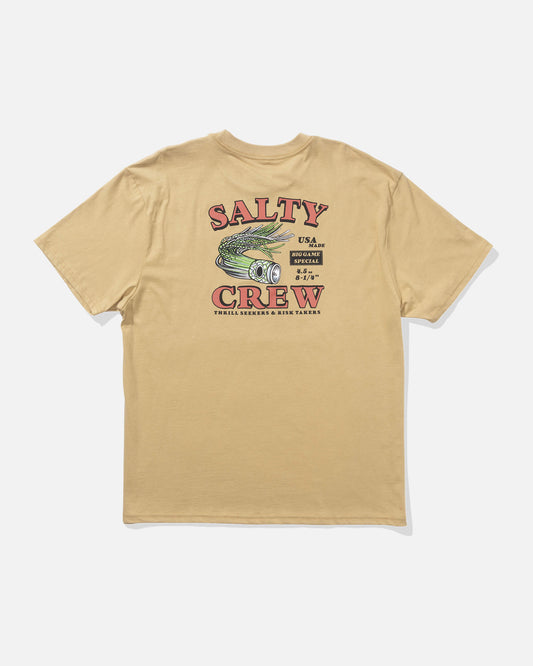 Salty crew T-SHIRTS S/S Lured Classic Ss Tee - Khaki in Khaki