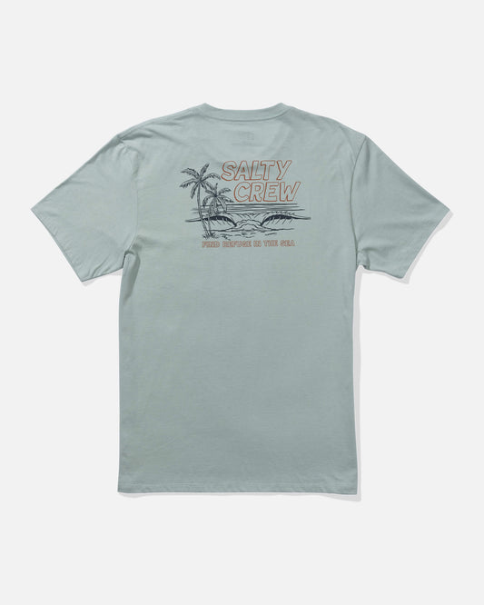 Salty crew T-SHIRTS S/S A Frame Ss Tee - Mackerel in Mackerel