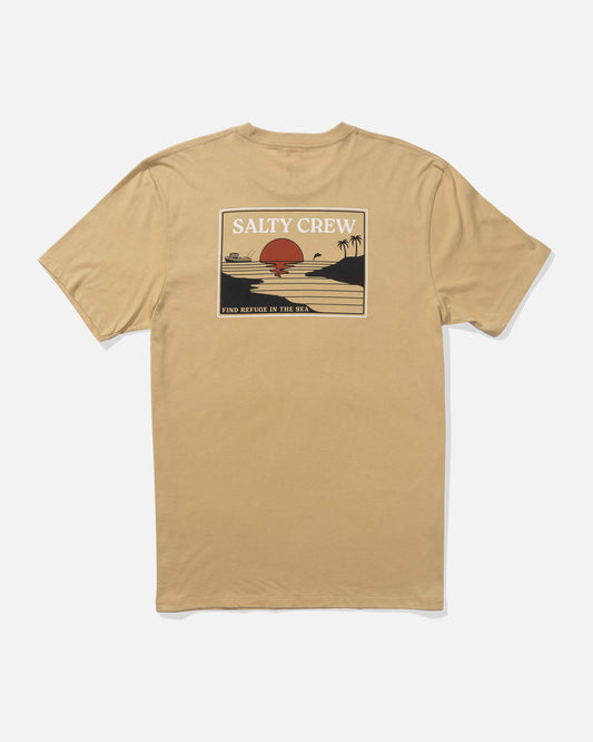 Salty crew T-SHIRTS S/S Reflection Ss Tee - Khaki in Khaki