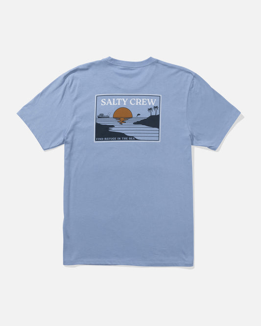Salty crew T-SHIRTS S/S Reflection Ss Tee - Marine Blue in Marine Blue