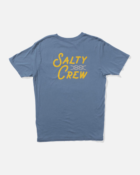 Salty crew T-SHIRTS S/S Splice Vintage Pocket Tee - Slate in Slate