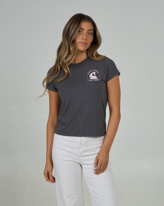 Wine N Dine Modern Tee - Charcoal