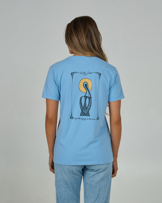 Geo Pelican B.f Tee - Marine Blue