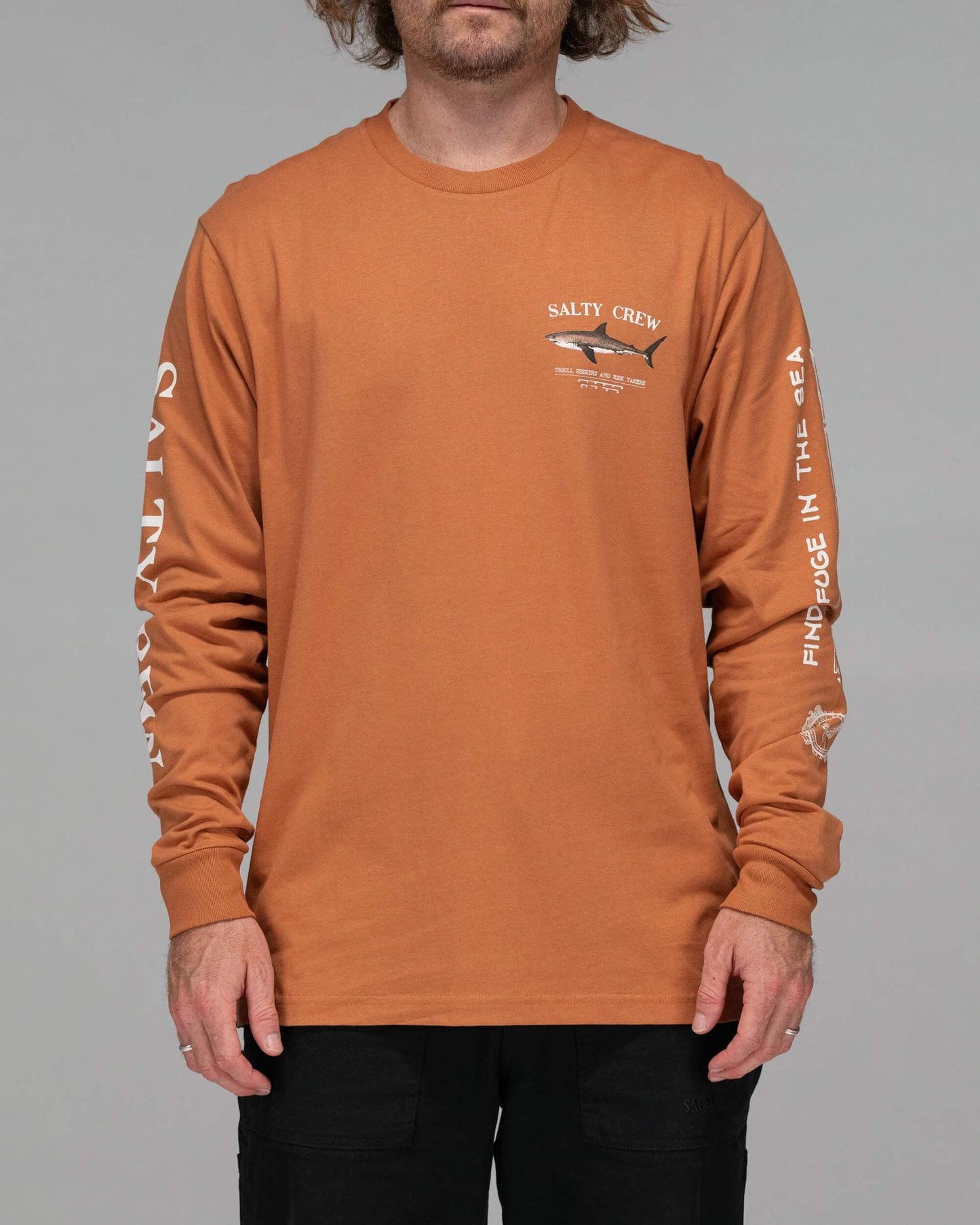 Salty crew T-SHIRTS L/S Bruce L/S Tee - SIERRA in SIERRA