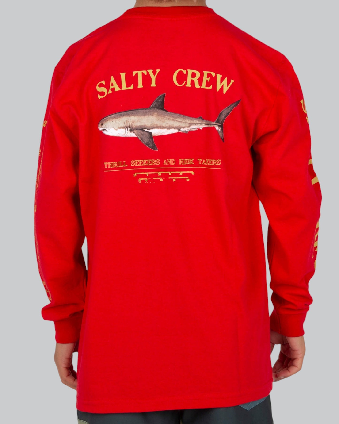 Salty crew Boys Long Sleeves Bruce Red Boys L/S Tee in Red