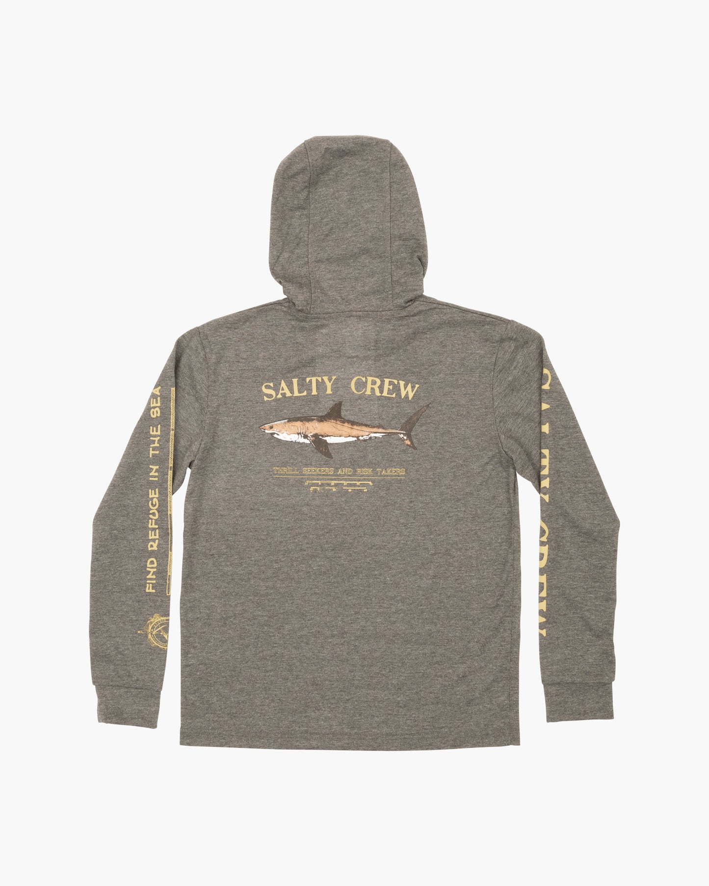 Salty Crew Boys - Bruce Boys Hood Tech Tee - Charcoal