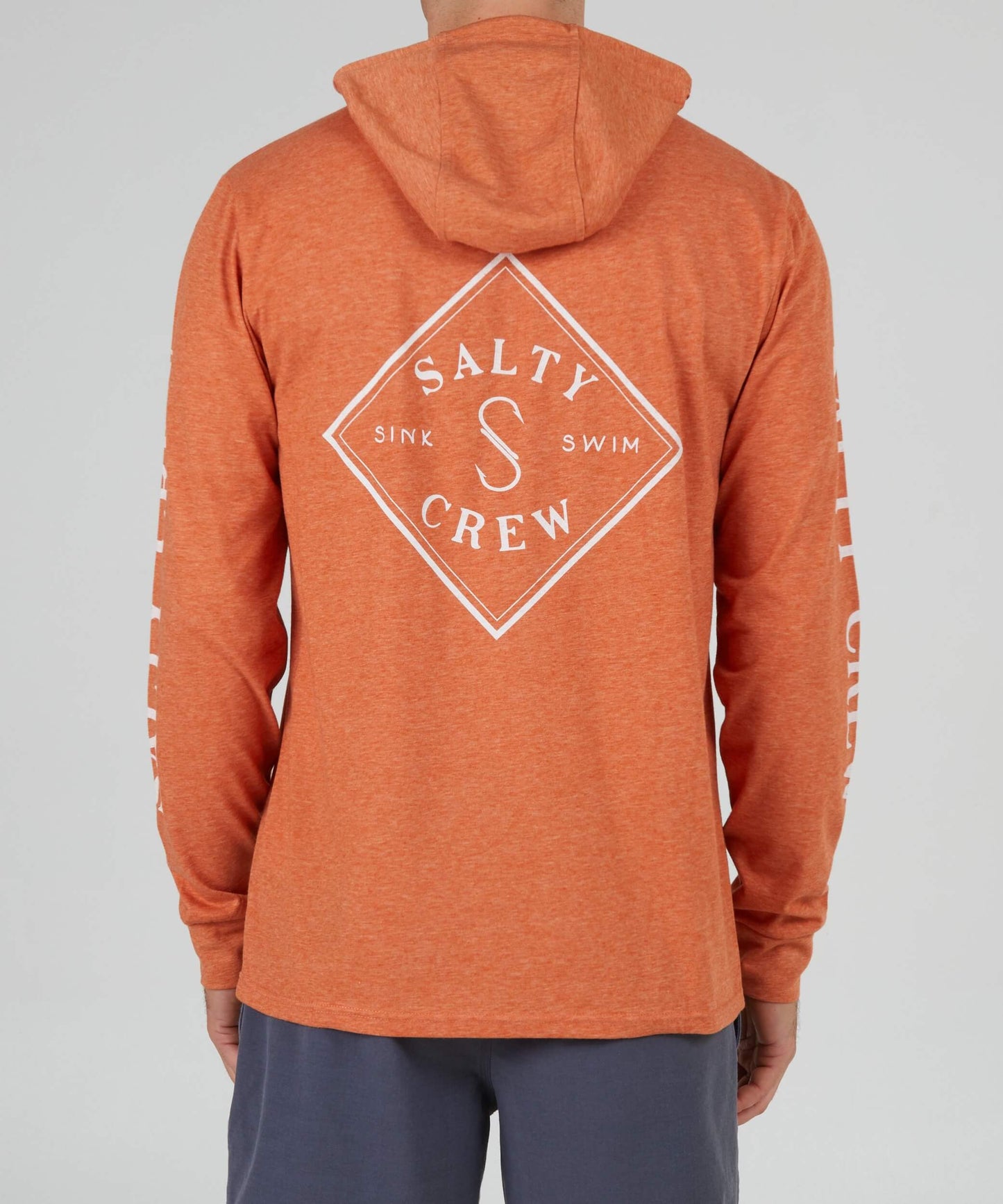 Salty Crew Men - Tippet Pocket Hood Tech Tee - Rust