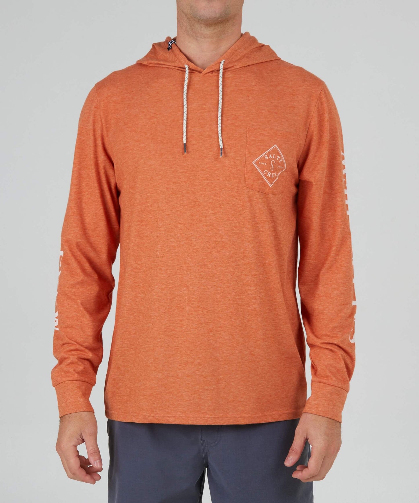 Salty Crew Men - Tippet Pocket Hood Tech Tee - Rust