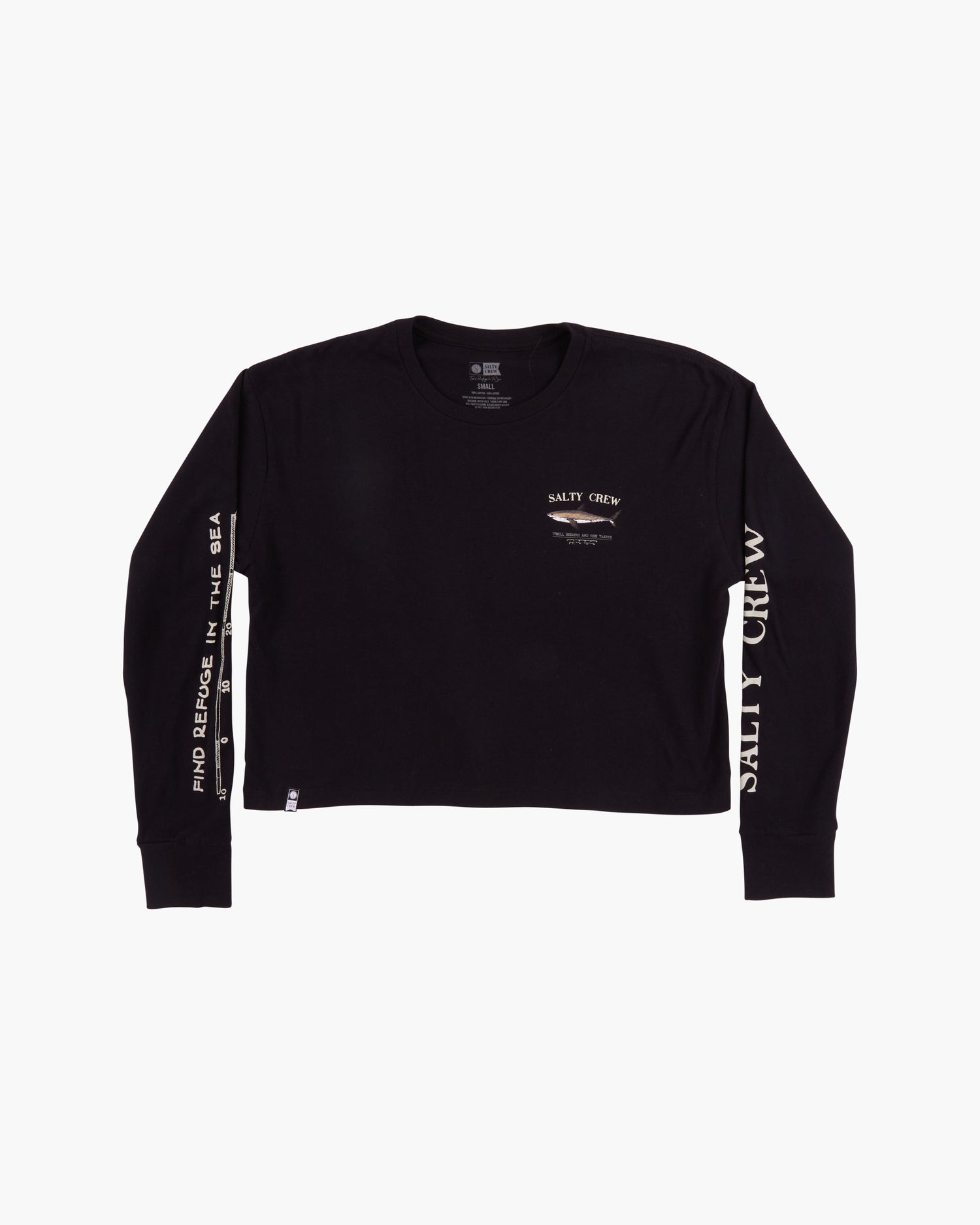 Salty Crew Womens - Bruce Black L/S Crop