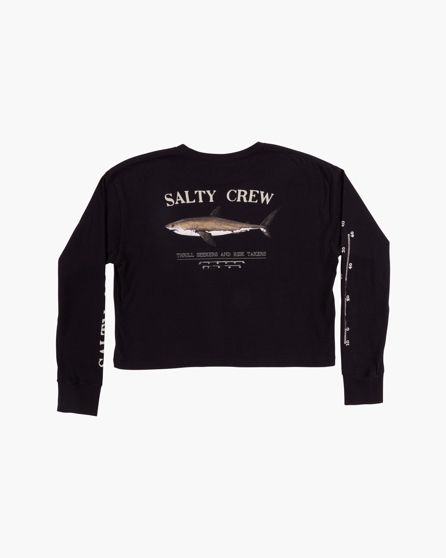 Salty Crew Womens - Bruce Black L/S Crop