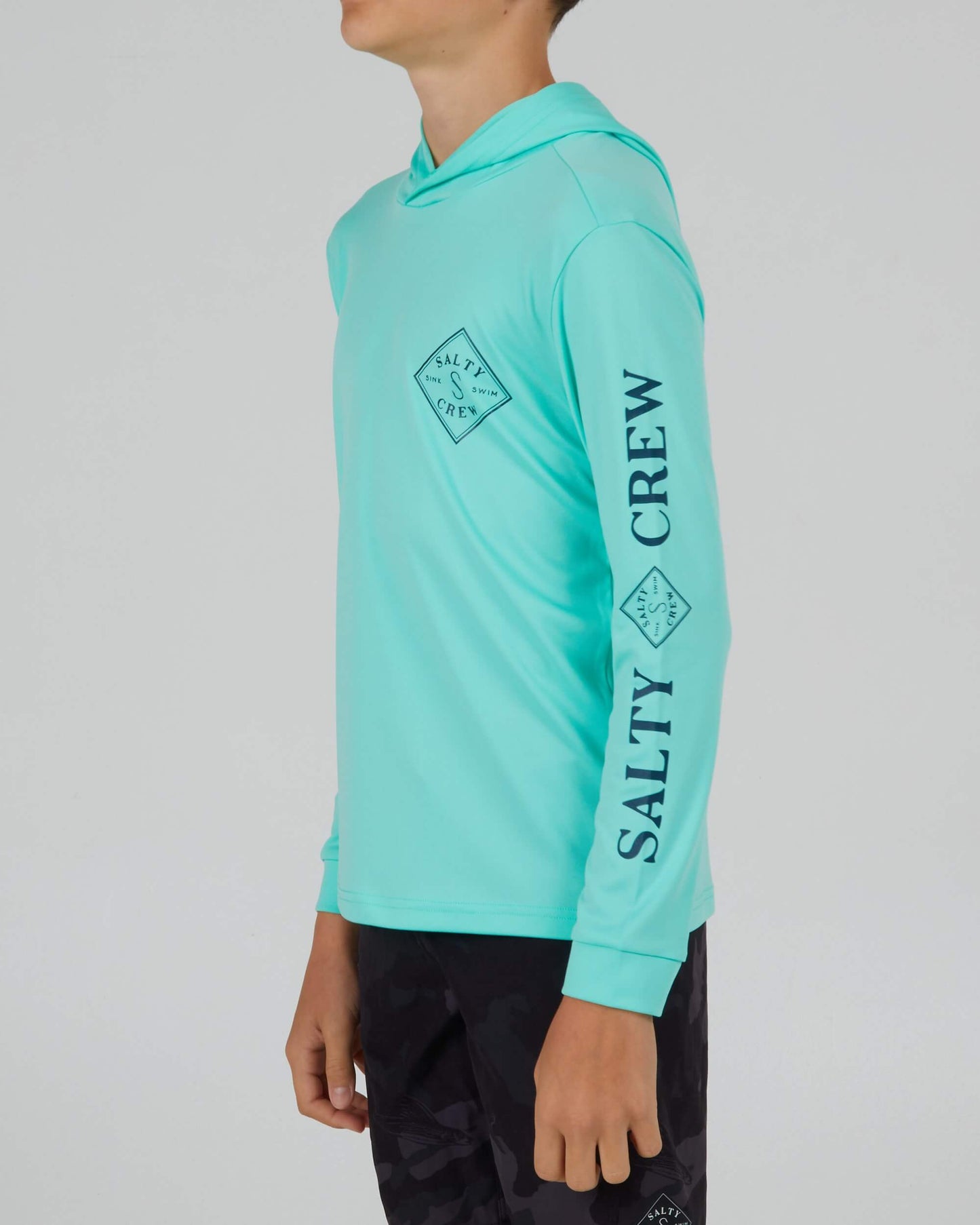 Salty Crew Boys - Tippet Hood Boys Sunshirt - Sea Foam