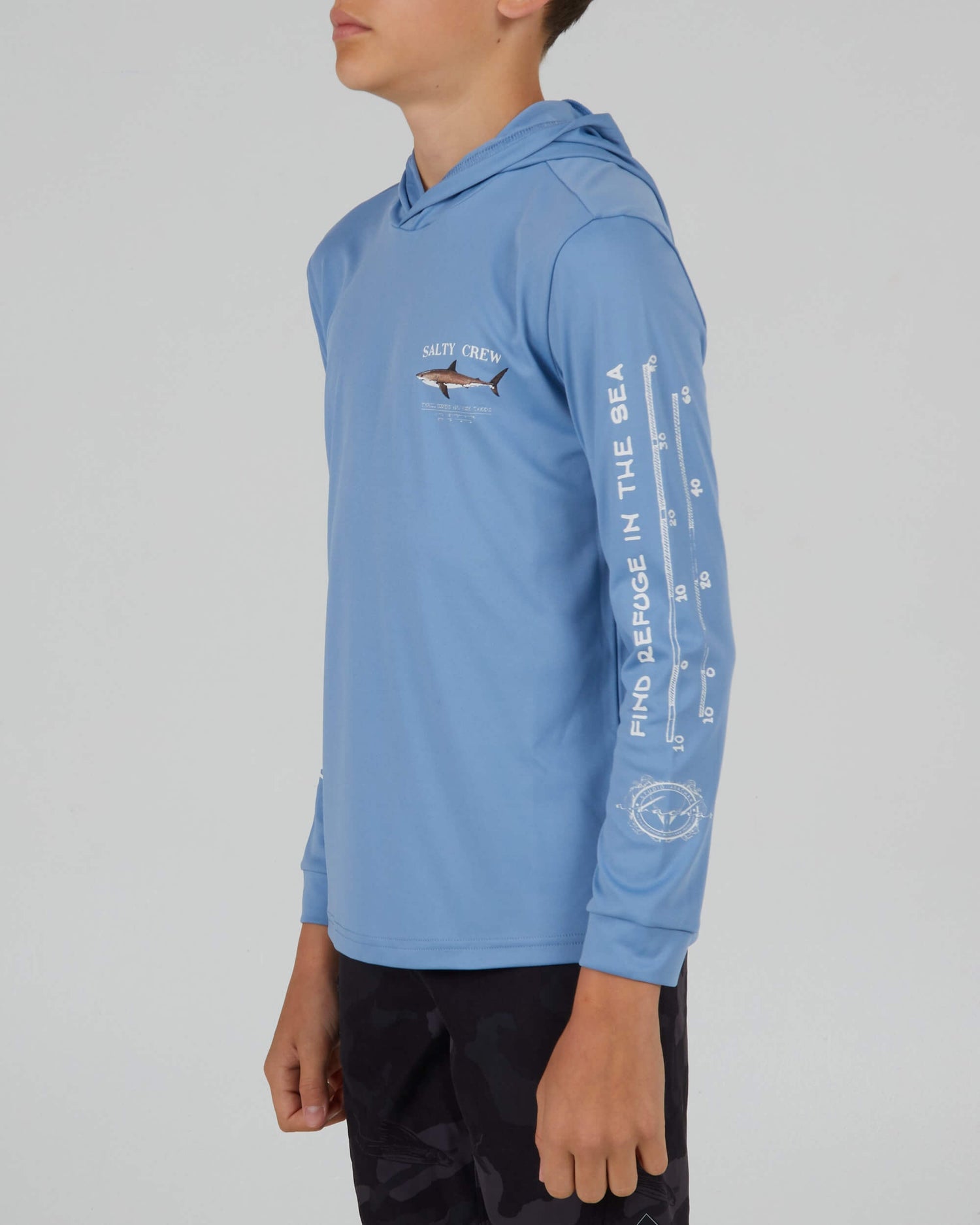 Salty Crew Boys - Bruce Hood Boys Sunshirt - Marine Blue