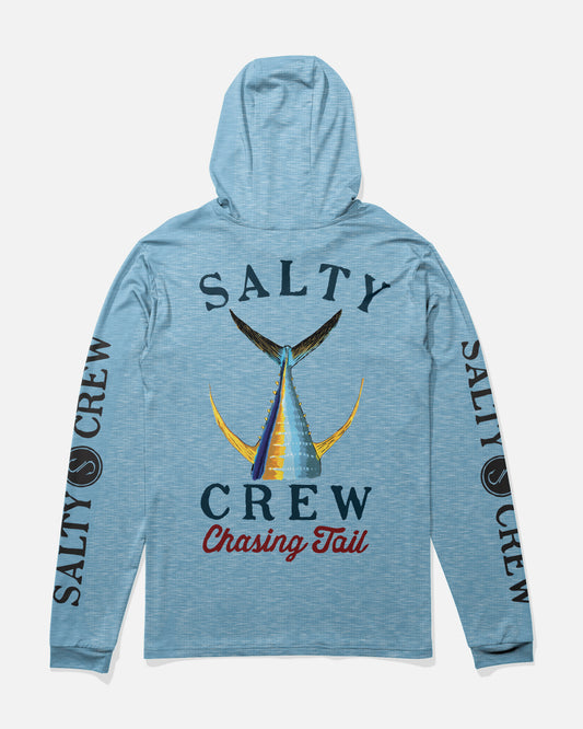 Tailed Hood Sunshirt - Blue Heather
