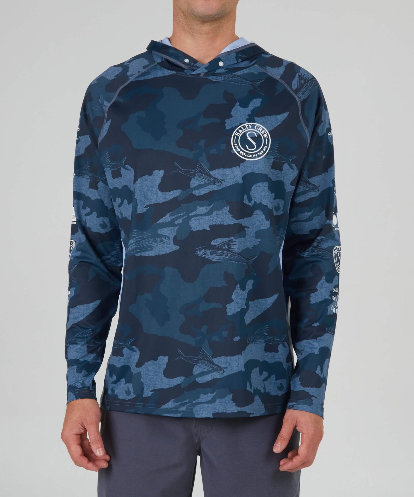 Salty Crew Men - Palomar 2 Pinnacle Hood - Blue Camo