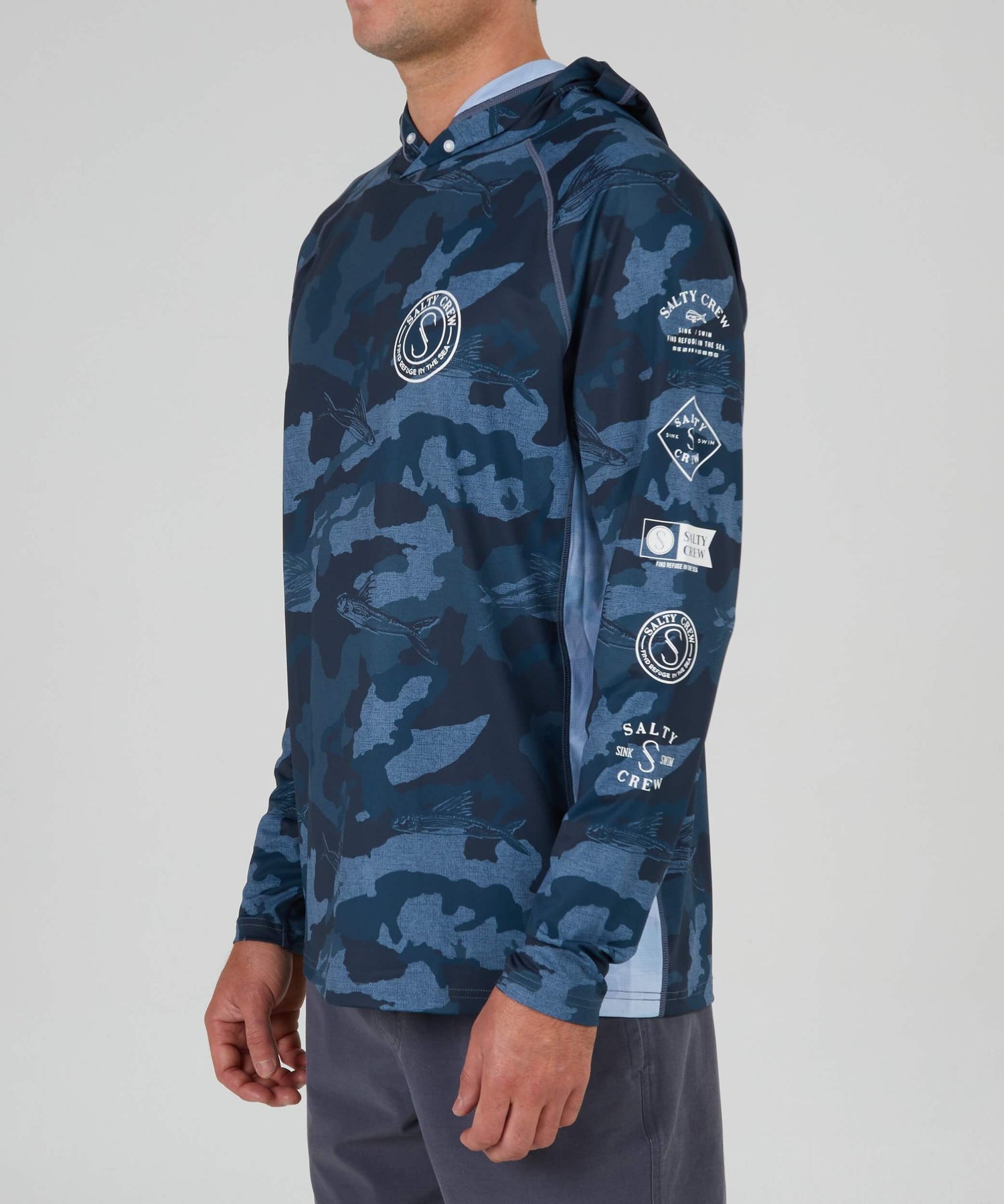 Salty Crew Men - Palomar 2 Pinnacle Hood - Blue Camo