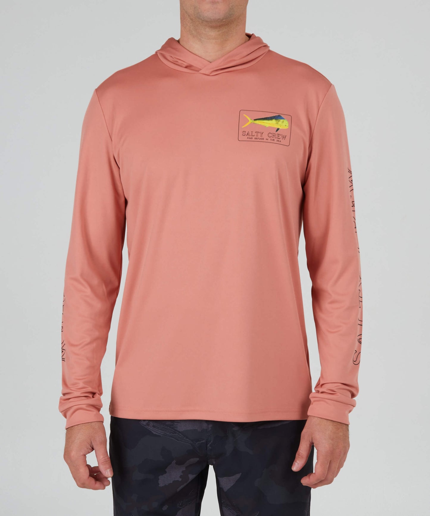 Salty Crew Men - Golden Mahi Hood Sunshirt - Coral