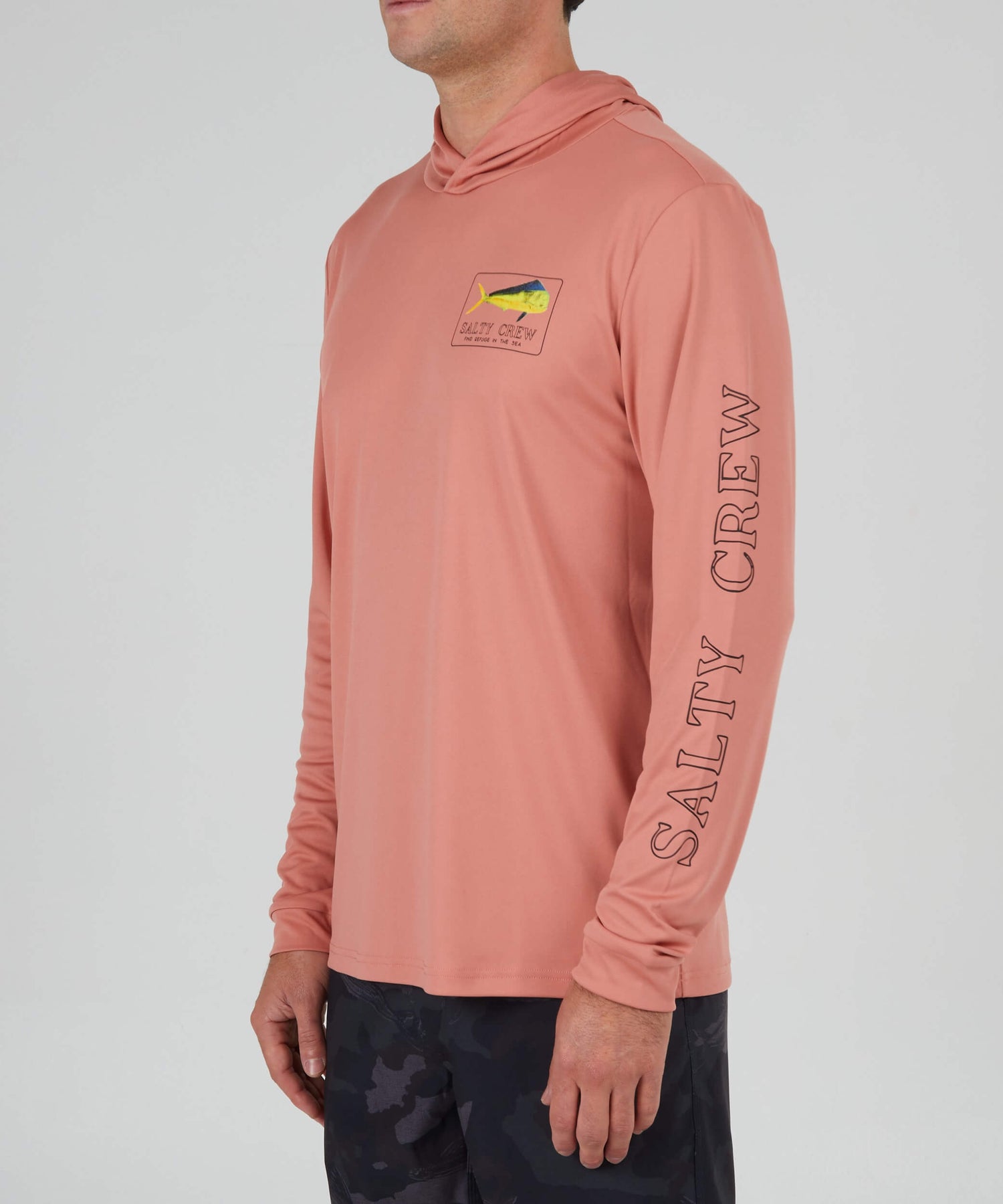 Salty Crew Men - Golden Mahi Hood Sunshirt - Coral