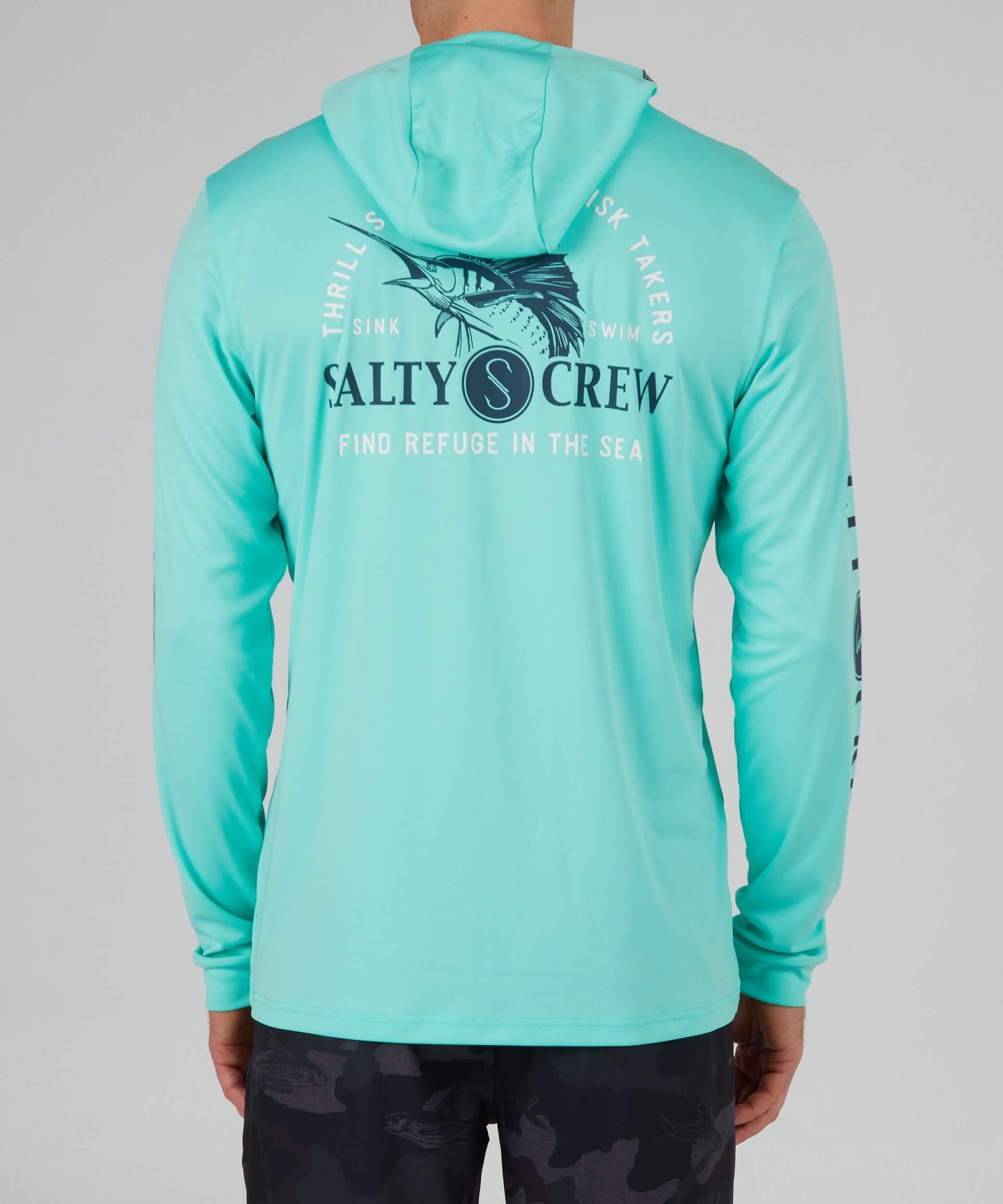 Salty Crew Men - Yaucht Club Hood Sunshirt - Sea Foam