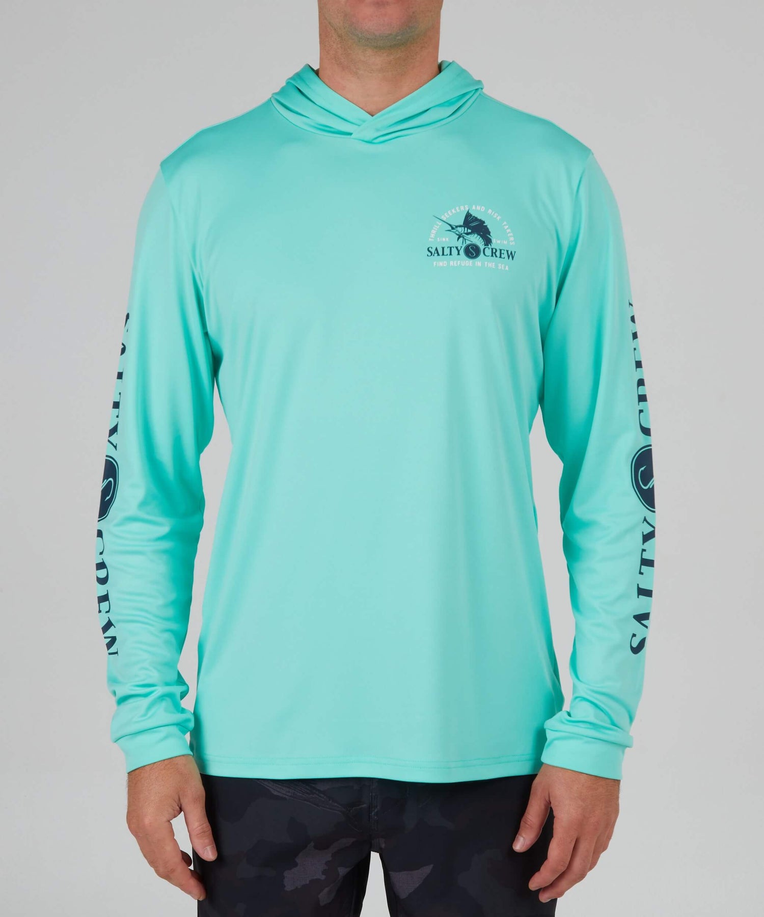 Salty Crew Men - Yaucht Club Hood Sunshirt - Sea Foam