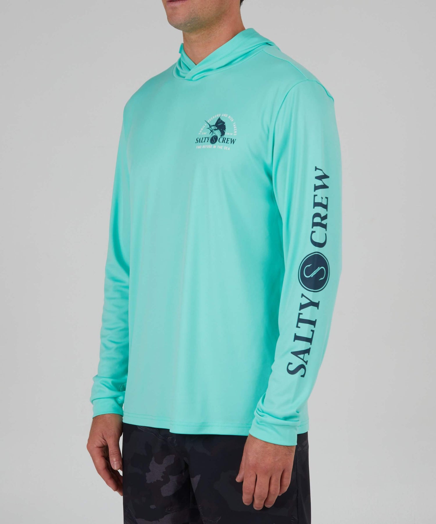 Salty Crew Men - Yaucht Club Hood Sunshirt - Sea Foam